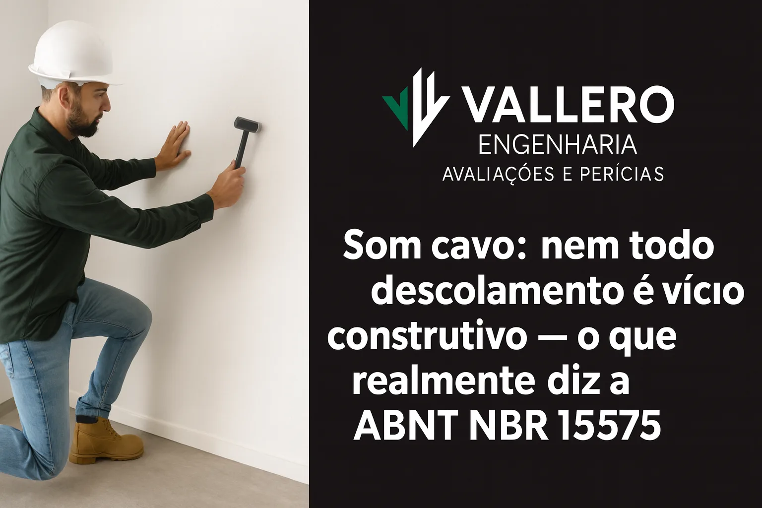 Engenheiro realizando teste de som cavo em revestimento