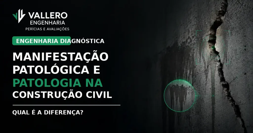 Patologia na construção civil e manifestação patológica em parede com fissura e umidade