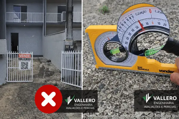 Medição da inclinação de rampa de garagem em terreno com aclive ou declive utilizando inclinômetro