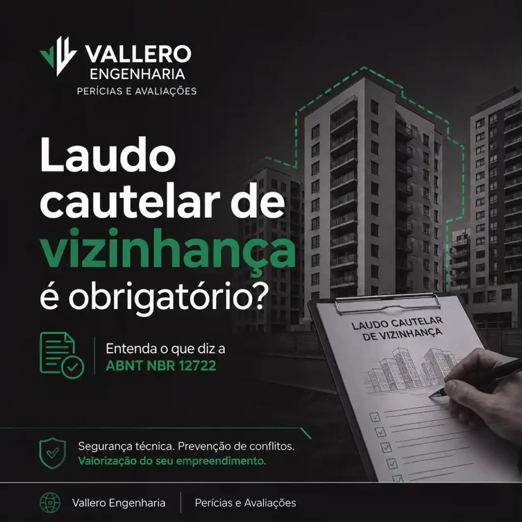 Laudo cautelar de vizinhança é obrigatório